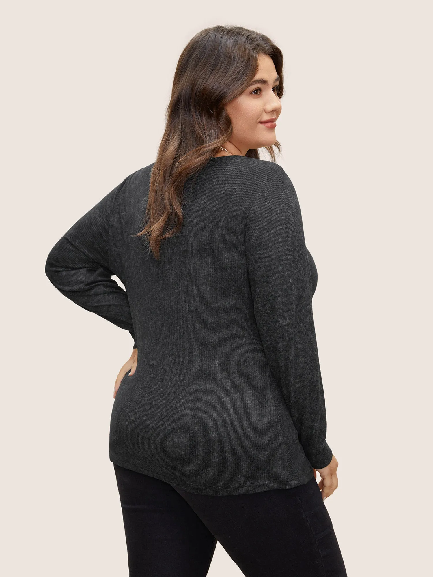 Vintage Textured Button Up T-shirt sold by Bloomchic product image thumbnail 2