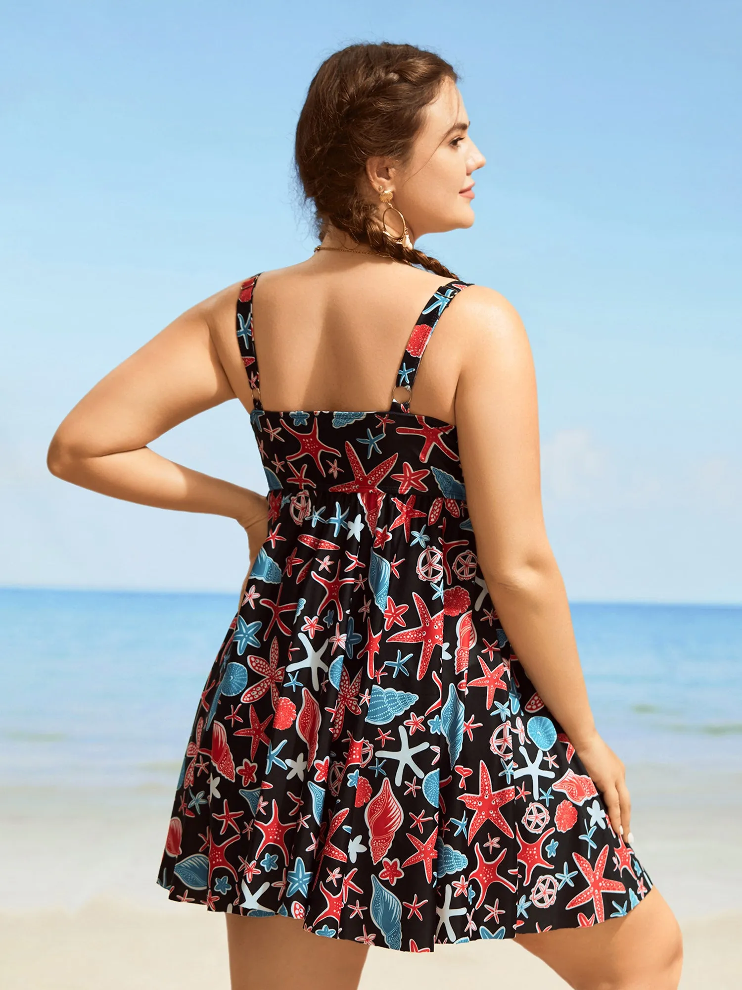 Marine Elements Twist Front Gathered Swim Dress sold by Bloomchic product image thumbnail 2