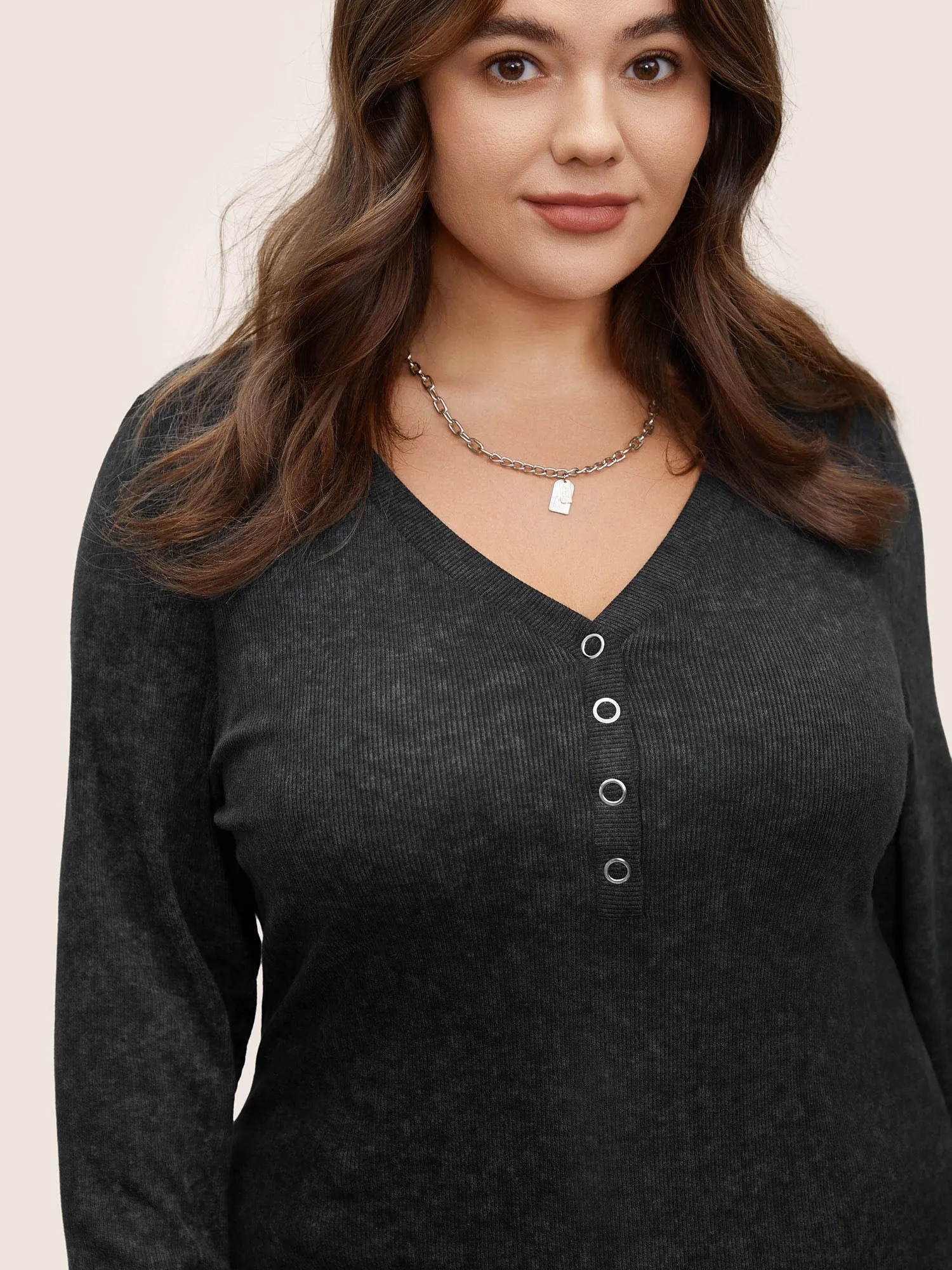 Vintage Textured Button Up T-shirt sold by Bloomchic product image thumbnail 4