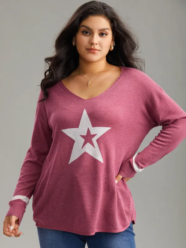 Supersoft Essentials Star V Neck Pullover sold by Bloomchic