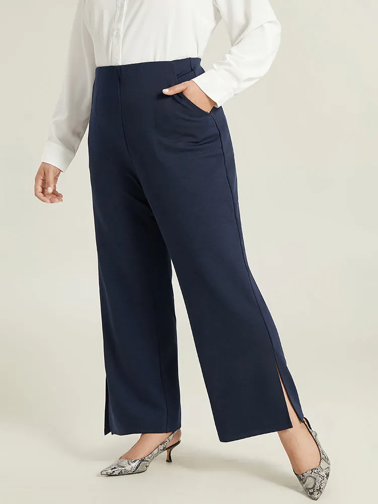 Solid Split Side Elastic Waist Pants sold by Bloomchic product image thumbnail 2