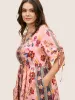 Boho Print V Neck Drawstring Dress sold by Bloomchic