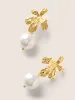 Flower Shaped Faux Pearl Stud Earrings sold by Bloomchic