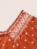 Polka Dot Heart Neckline Shirred Ruffles T-shirt sold by Bloomchic
