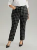 Plaid Print Straight Leg Pocket Jeans sold by Bloomchic