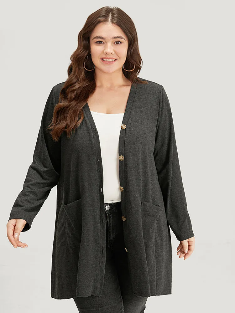 Halloween Plain Pocket Asymmetrical Hem Coat sold by Bloomchic product image thumbnail 5