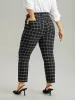 Plaid Print Straight Leg Pocket Jeans sold by Bloomchic
