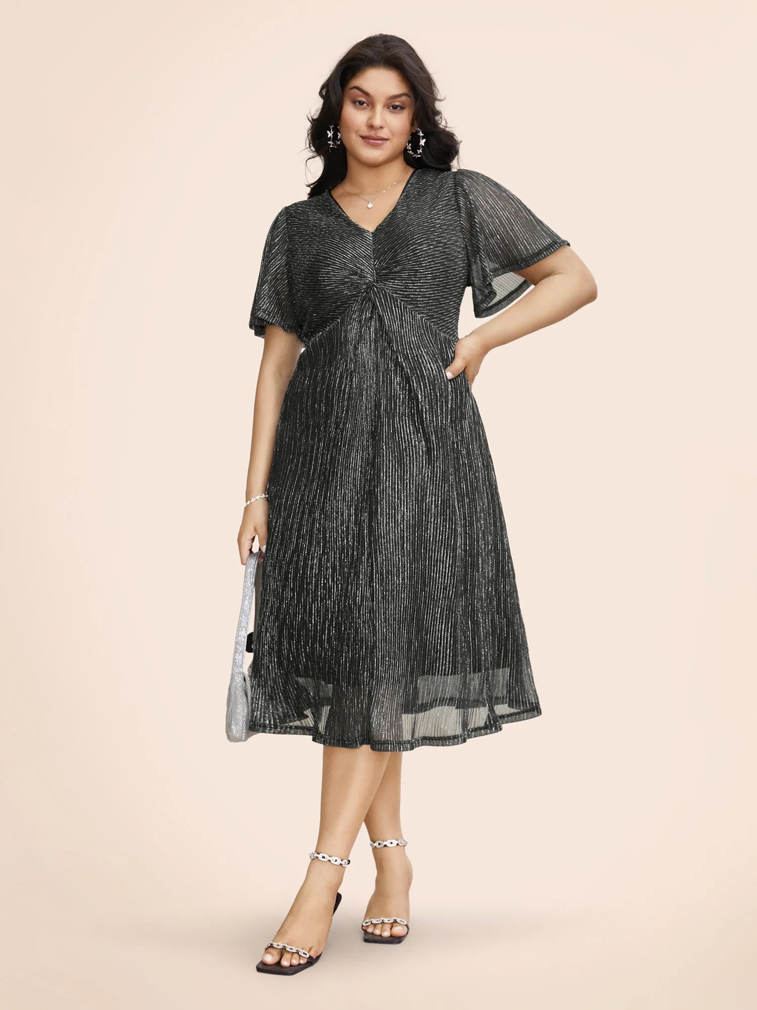 Texture Twist Front See Through Dress sold by Bloomchic