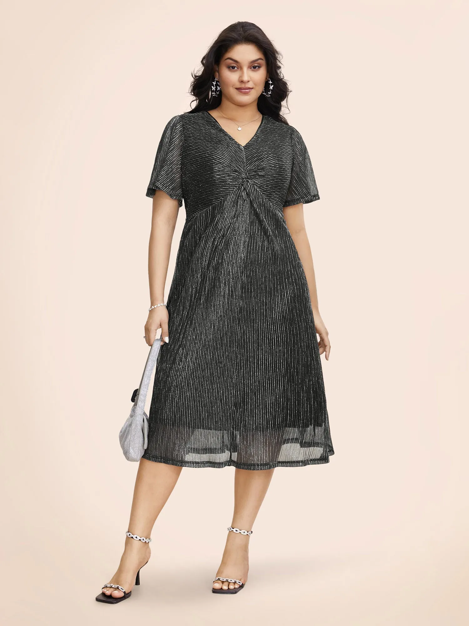 Texture Twist Front See Through Dress sold by Bloomchic product image thumbnail 2
