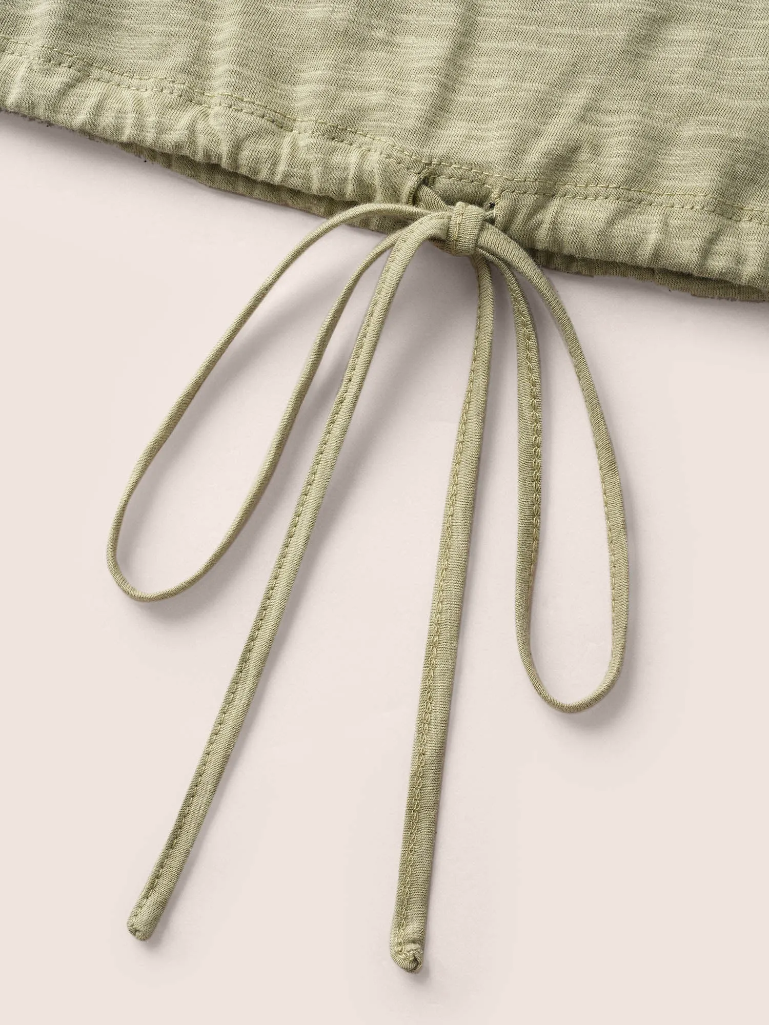 Cotton Round Neck Drawstring Medium Stretch T-shirt sold by Bloomchic product image thumbnail 5