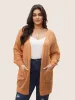 Solid Floral Pocket Pointelle Knit Cardigan sold by Bloomchic