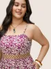 Boho Print Patchwork Adjustable Straps Cami Dress sold by Bloomchic