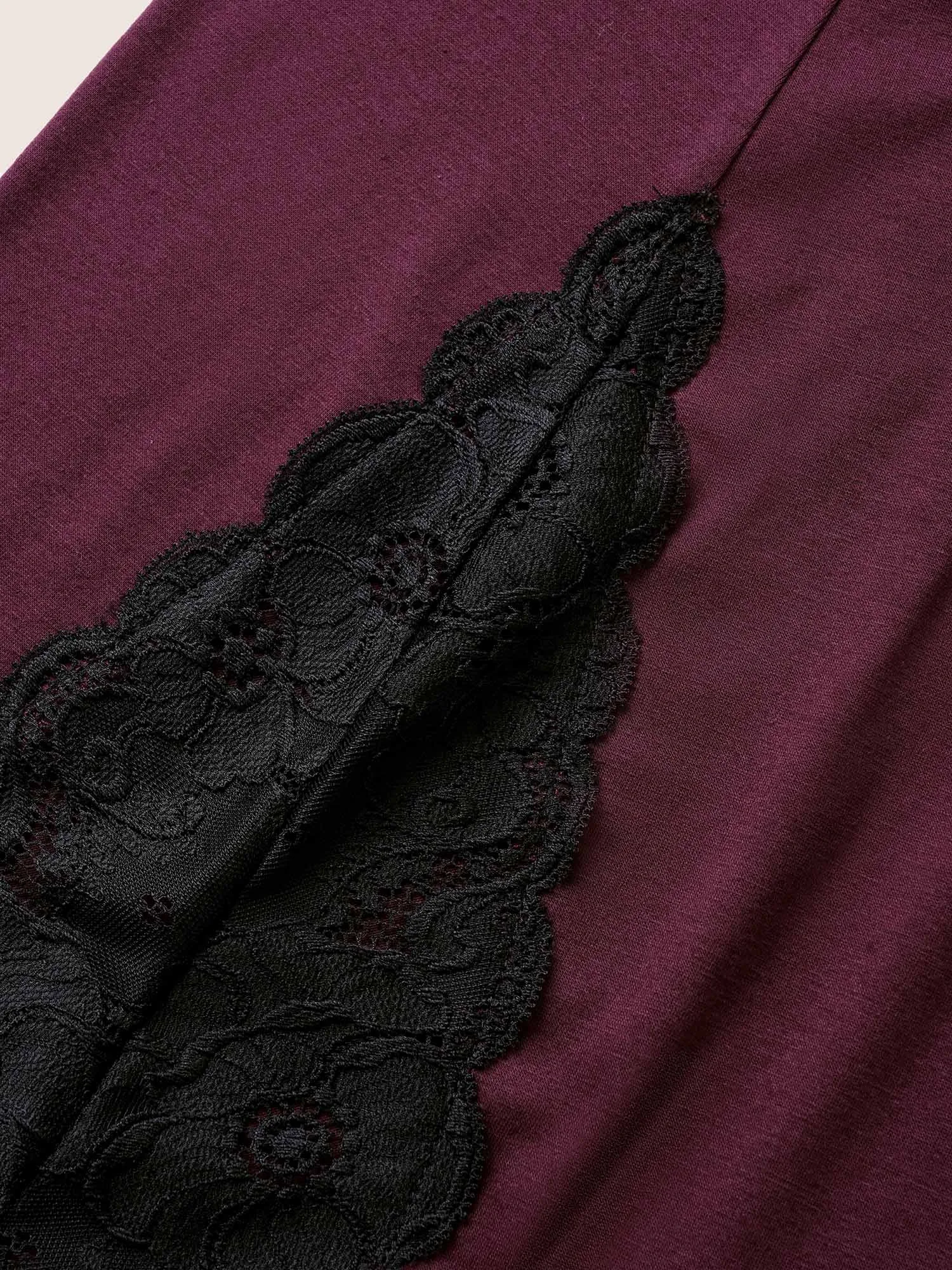 Lace Patchwork Rhinestone Flower Detail Cami Sleep Dress sold by Bloomchic product image thumbnail 5