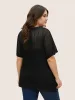 Texture Slit Side Patched Pocket T-shirt sold by Bloomchic