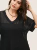 Texture Slit Side Patched Pocket T-shirt sold by Bloomchic