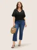 Texture Slit Side Patched Pocket T-shirt sold by Bloomchic