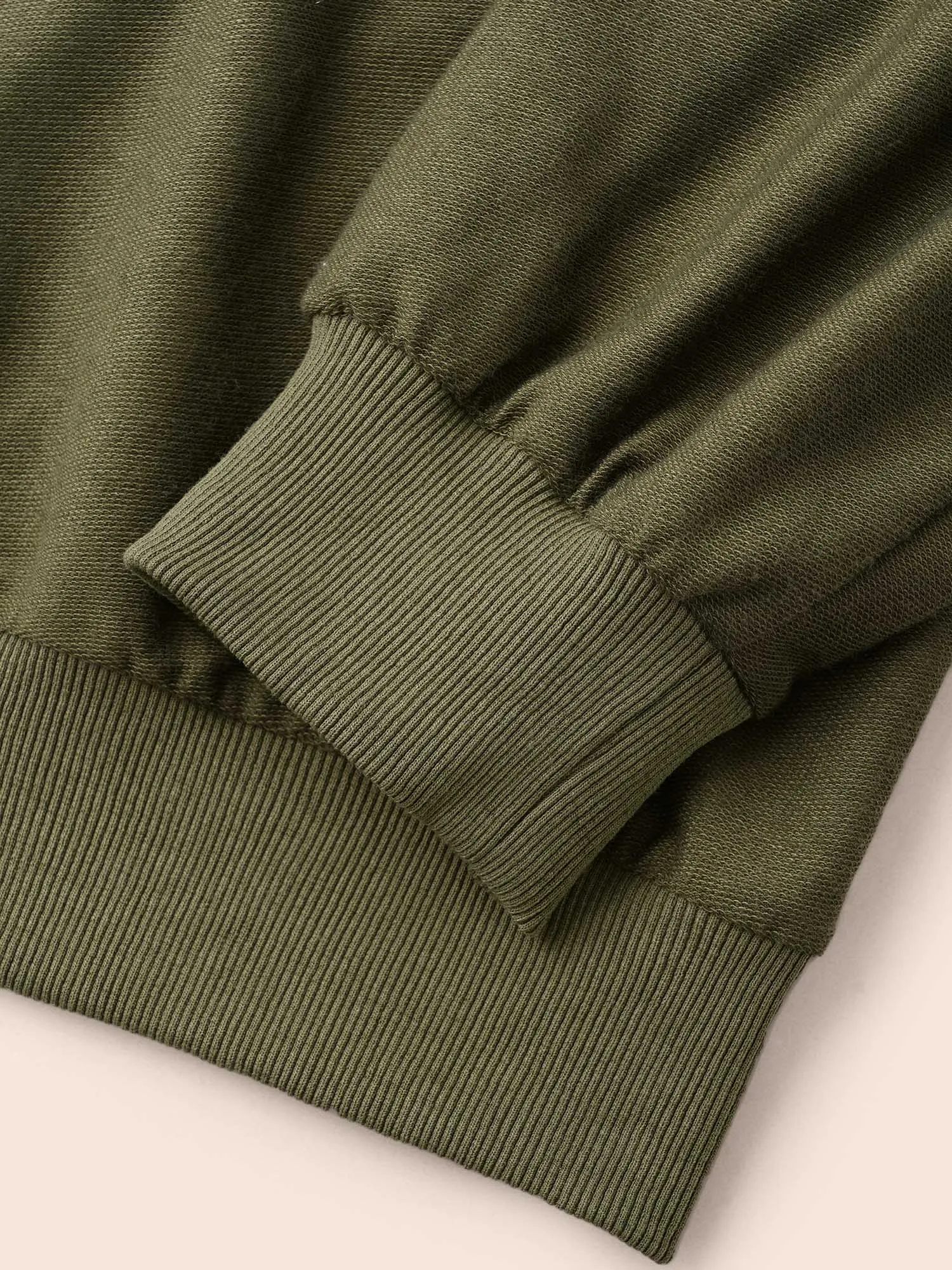 Solid Button Up Raglan Sleeve Hooded Sweatshirt sold by Bloomchic product image thumbnail 5