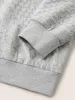 Solid Plisse V Neck Drop Shoulder Sweatshirt sold by Bloomchic