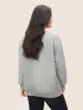 Solid Plisse V Neck Drop Shoulder Sweatshirt sold by Bloomchic
