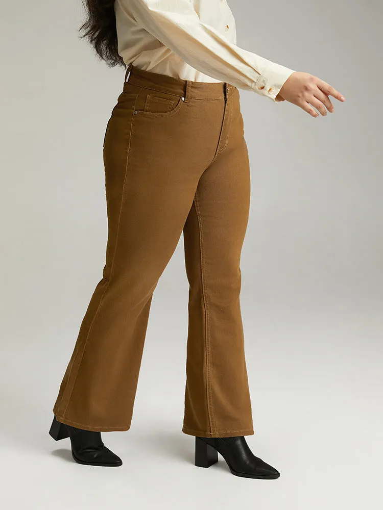 Cotton Plain Color Wash Bootcut Jeans sold by Bloomchic product image thumbnail 5