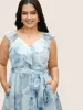 Watercolor Floral Wrap Belted Midi Dress sold by Bloomchic