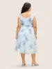 Watercolor Floral Wrap Belted Midi Dress sold by Bloomchic