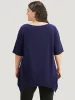 Halloween Plain Crisscross Knot Hanky Hem T-shirt sold by Bloomchic