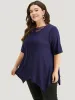 Halloween Plain Crisscross Knot Hanky Hem T-shirt sold by Bloomchic