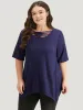 Halloween Plain Crisscross Knot Hanky Hem T-shirt sold by Bloomchic