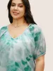 Synthetic Texture Raglan Sleeve Gathered Blouse sold by Bloomchic