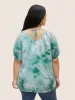 Synthetic Texture Raglan Sleeve Gathered Blouse sold by Bloomchic