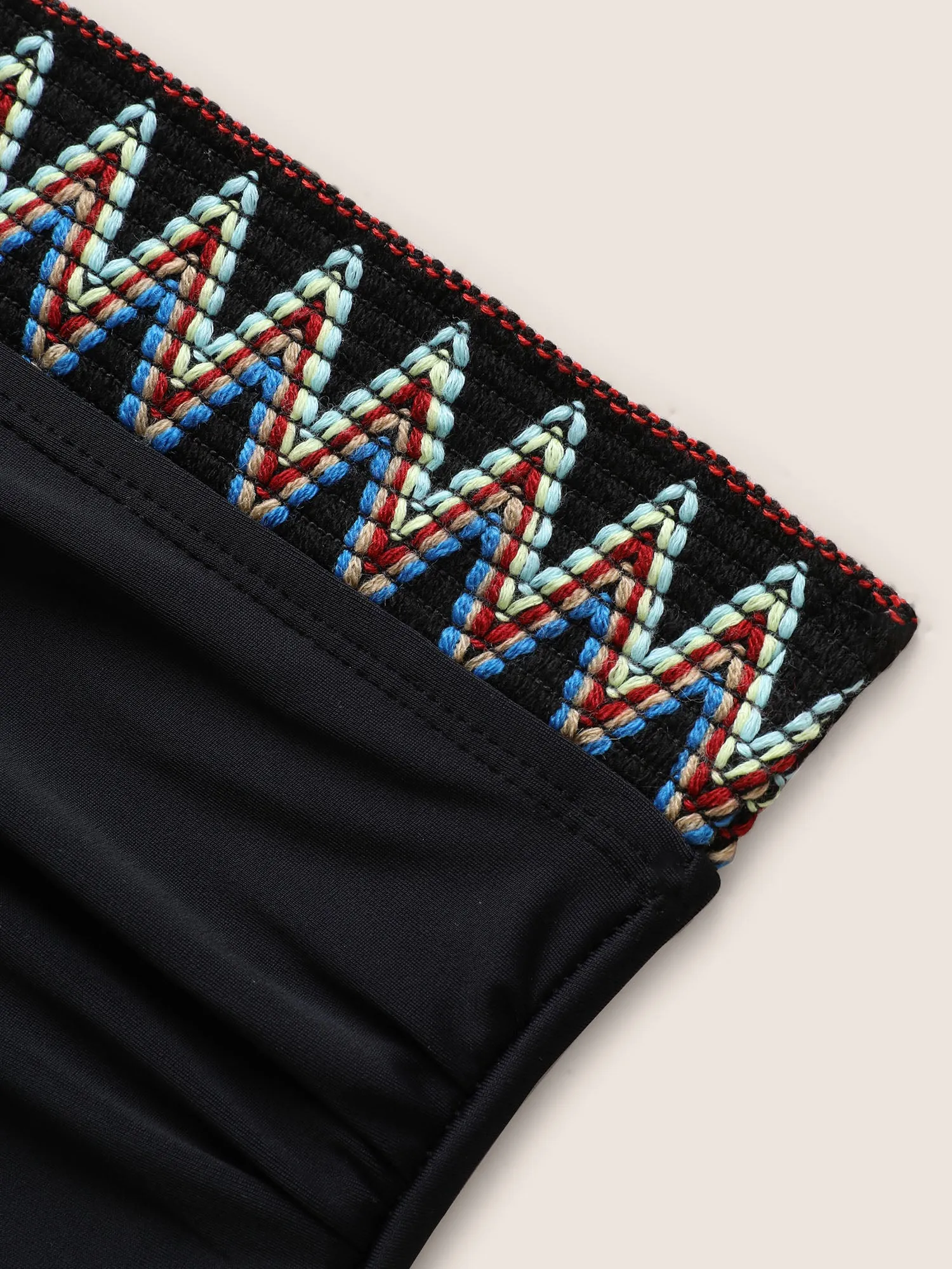 Embroidered Elastic Waist High Rise Swim Bottom sold by Bloomchic product image thumbnail 5