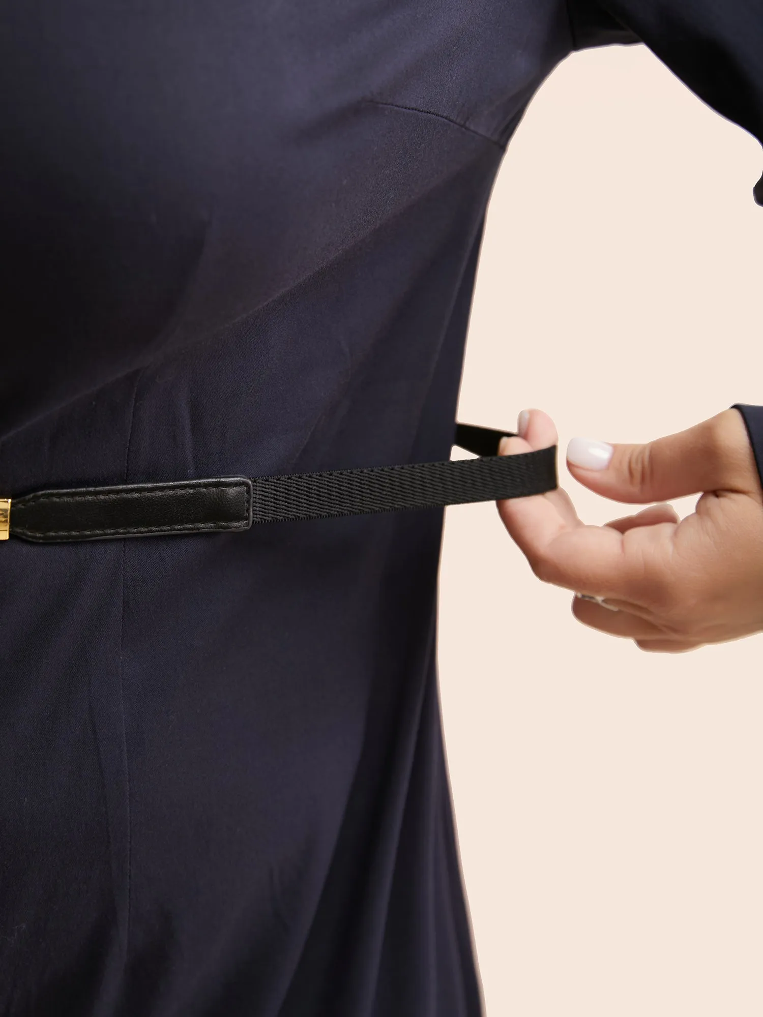 Refined Elastic Leather Buckle Belt sold by Bloomchic product image thumbnail 4