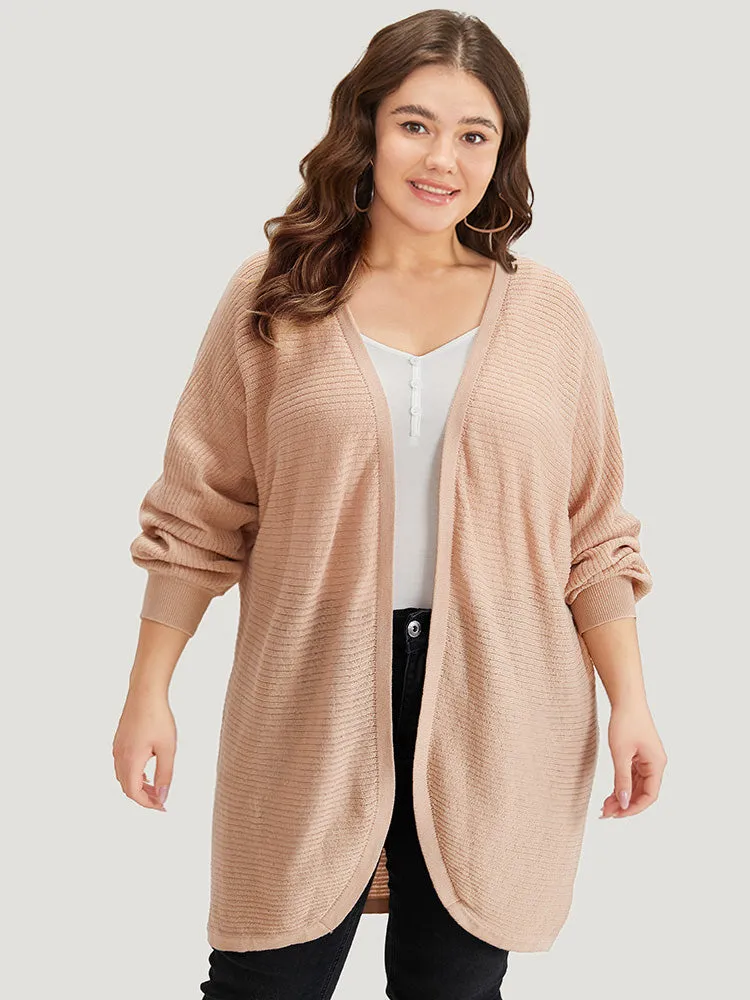 Plain Textured Curved Hem Cardigan sold by Bloomchic product image thumbnail 5