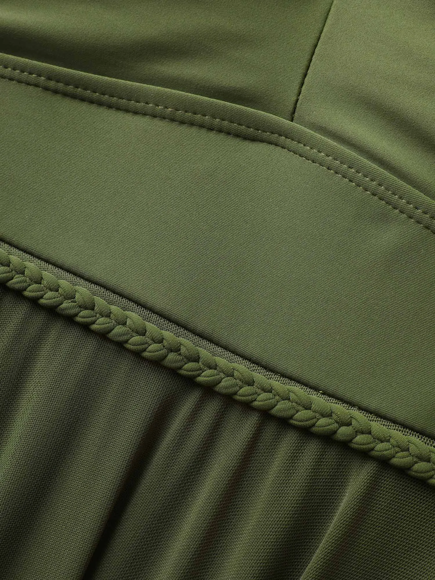 Solid Twist Front Tiered Hem Swim Dress sold by Bloomchic product image thumbnail 5