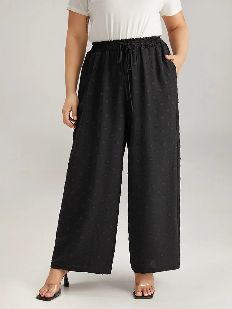 Plain Textured Paperbag Waist Ties Pants sold by Bloomchic