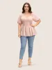 Solid Heart Neckline Pleated Button Detail Blouse sold by Bloomchic
