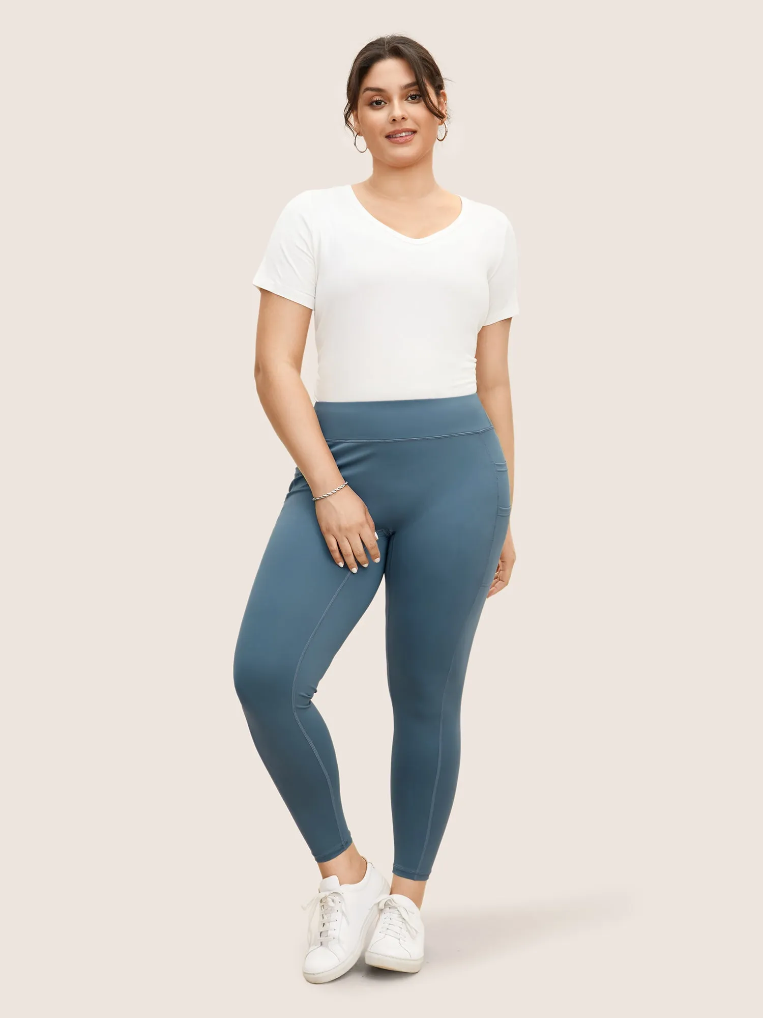 Patched Pocket High Stretch High Rise Leggings sold by Bloomchic