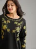 Floral Embroidered Two Tone Sweatshirt sold by Bloomchic