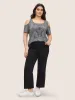 Horoscope Print Cold Shoulder T-shirt sold by Bloomchic