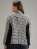 Houndstooth Patchwork Button Up Pocket Blazer sold by Bloomchic