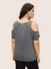 Horoscope Print Cold Shoulder T-shirt sold by Bloomchic