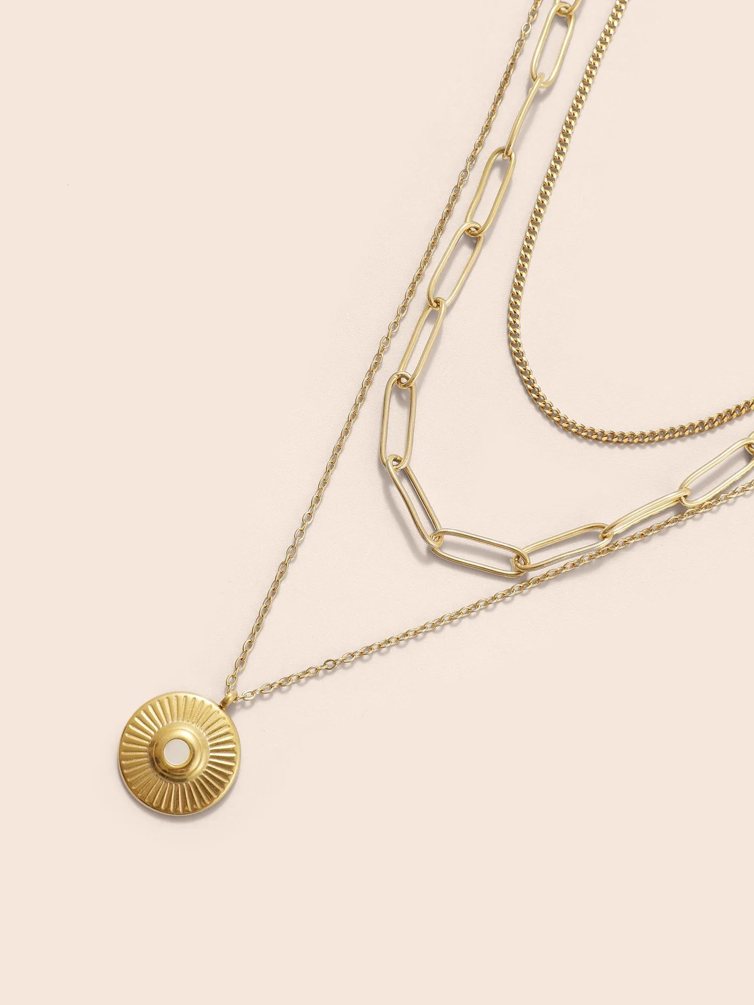 Multi-Layered Titanium Steel Necklace sold by Bloomchic product image thumbnail 2