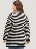 Striped Geo Eyelet Drop Shoulder Cardigan sold by Bloomchic