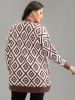 Supersoft Essentials Geometric Button Through Cardigan sold by Bloomchic
