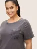 Vintage Lace Panel Patch Pocket T-shirt sold by Bloomchic