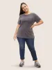 Vintage Lace Panel Patch Pocket T-shirt sold by Bloomchic