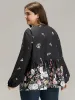 Floral Print Tie Neck Blouse sold by Bloomchic