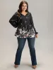 Floral Print Tie Neck Blouse sold by Bloomchic