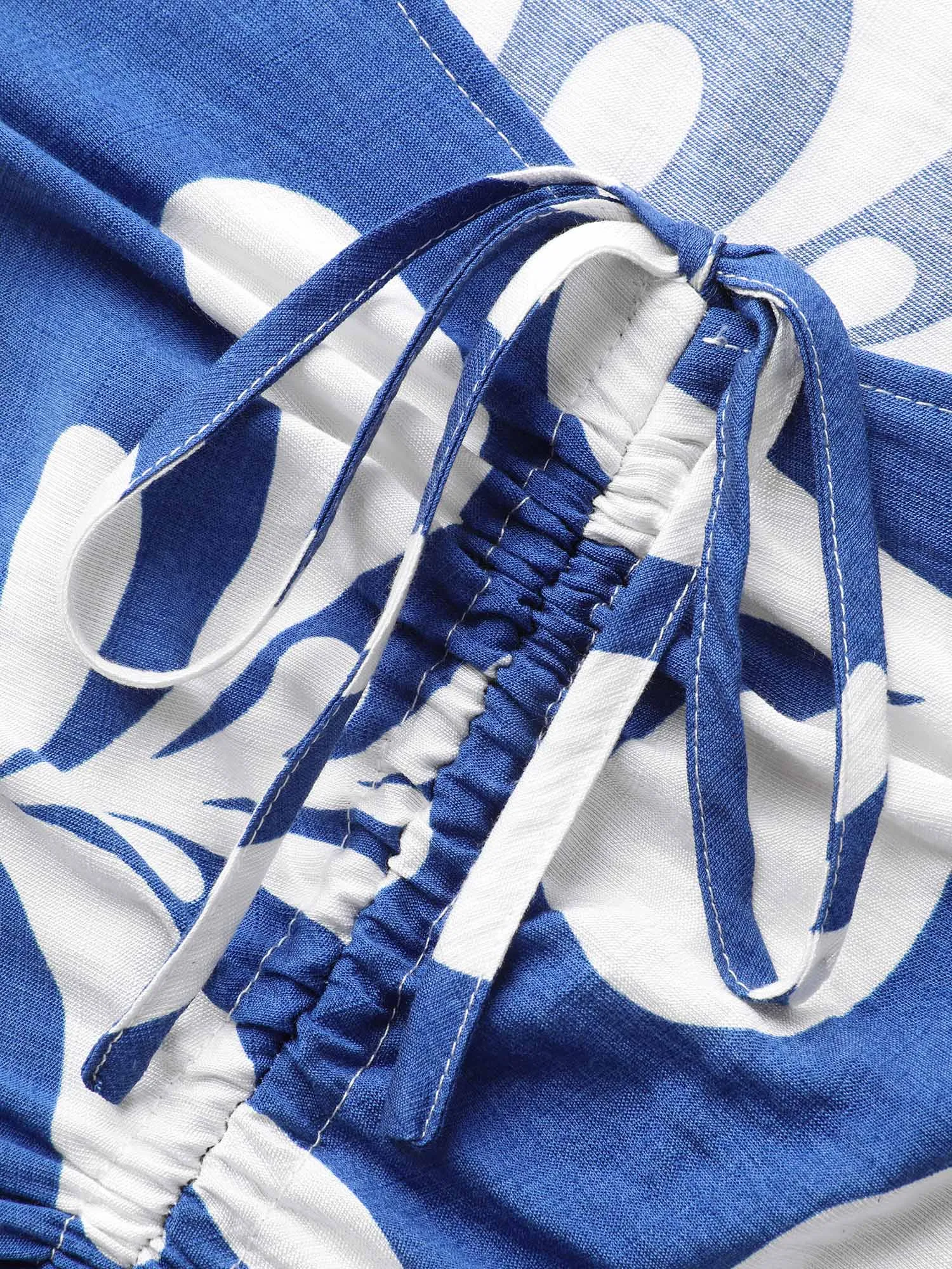 Silhouette Floral Print Drawstring Midi Dress sold by Bloomchic product image thumbnail 5